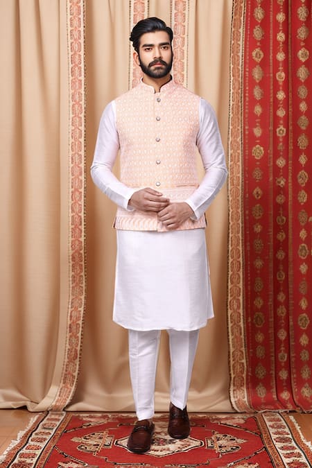 Aryavir Malhotra Thread Work Bundi Jacket 