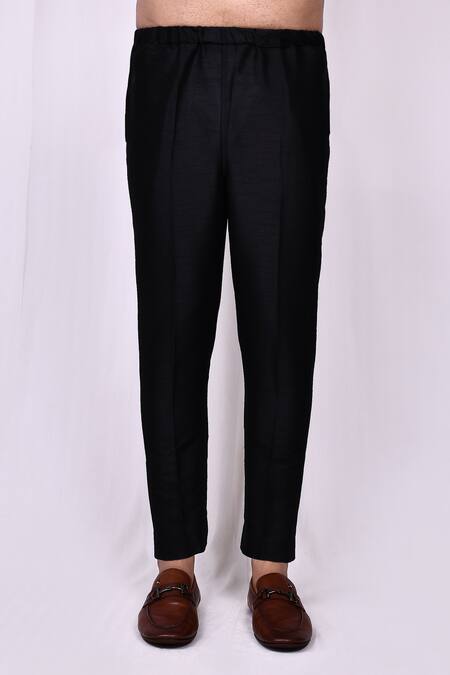 Arihant Rai Sinha_Grey Silk Embroidery Front Zip Detail Kurta With Pant Pyjama _Online_at_Aza_Fashions