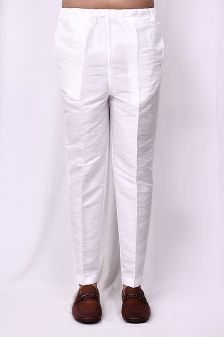 Arihant Rai Sinha_Pink Cotton, Silk Embroidery Blossom Print Sherwani With Pant Pyjama _Online_at_Aza_Fashions