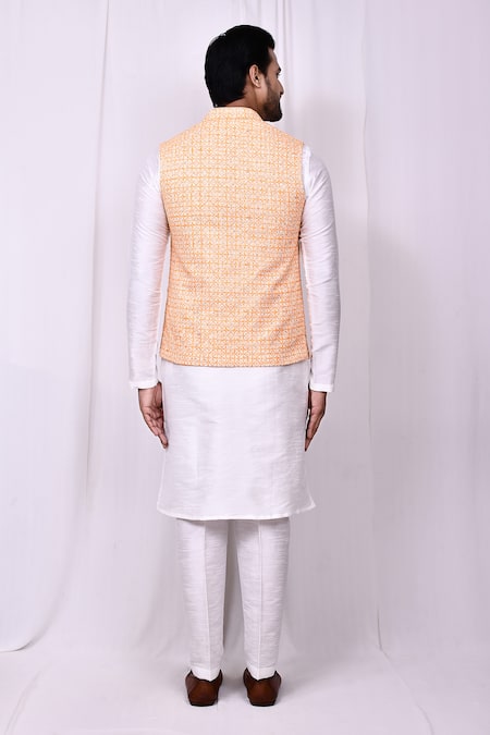 Arihant Rai Sinha Geometric Thread Embroidered Bundi 