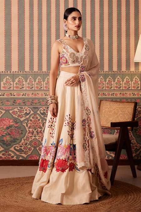 Pankti Chheda Gul Hand Painted & Embroidered Lehenga Set 