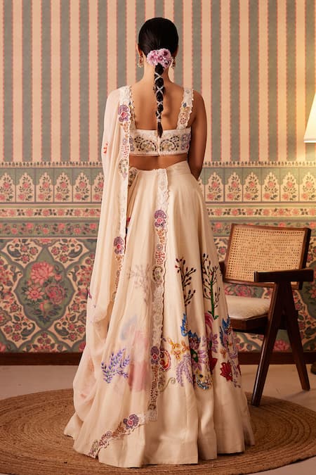 Pankti Chheda Gul Hand Painted & Embroidered Lehenga Set 