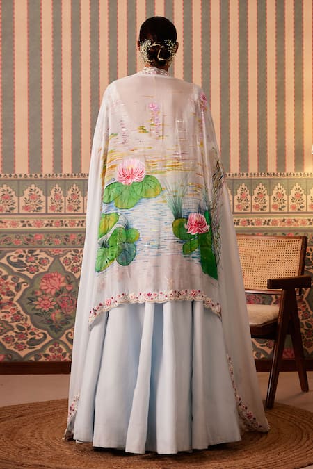 Pankti Chheda Ambrosia Wave Applique Embroidered Lehenga Set 