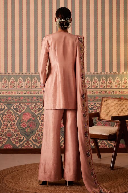 Pankti Chheda Bahara Embroidered Kurti Palazzo Set 
