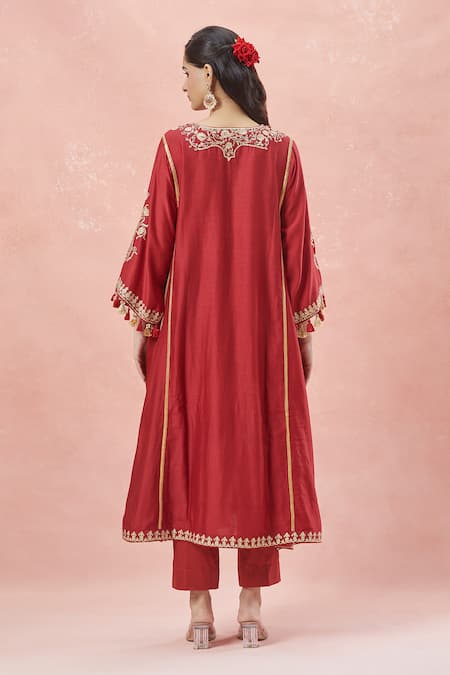 Rar Studio Bloom Garden Aari Embroidered Anarkali Set 