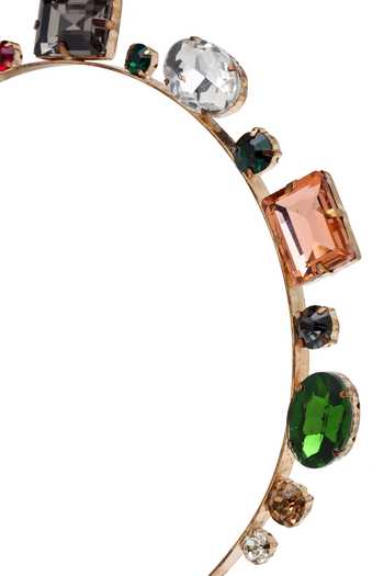 Buy_Bijoux By Priya Chandna_Multi Color Crystals Rainbow Luxe Studded Hairband _Online_at_Aza_Fashions