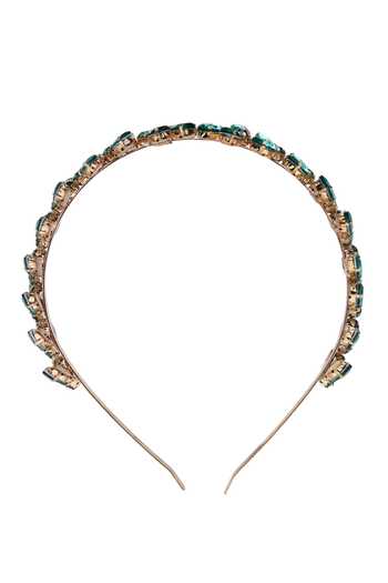 Shop Bijoux By Priya Chandna Emerald Green Crystals Leaf Shaped Hairband Online at Aza Fashions Shop_Bijoux By Priya Chandna_Emerald Green Crystals Leaf Shaped Hairband _Online_at_Aza_Fashions