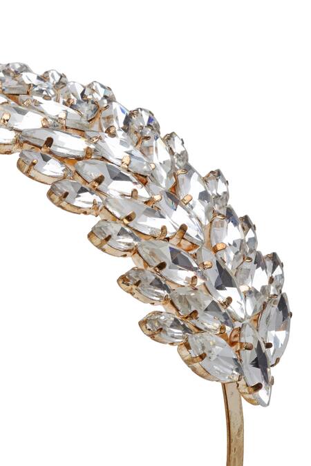 Buy Bijoux By Priya Chandna Silver Crystal Stone Embellished Hairband Online at Aza Fashions Buy_Bijoux By Priya Chandna_Silver Crystal Stone Embellished Hairband _Online_at_Aza_Fashions