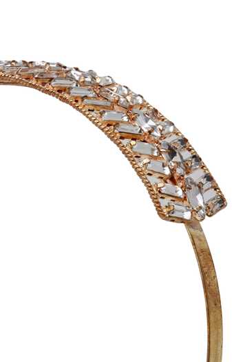 Buy_Bijoux By Priya Chandna_Rose Gold Crystals Radiant Embellished Hairband _Online_at_Aza_Fashions