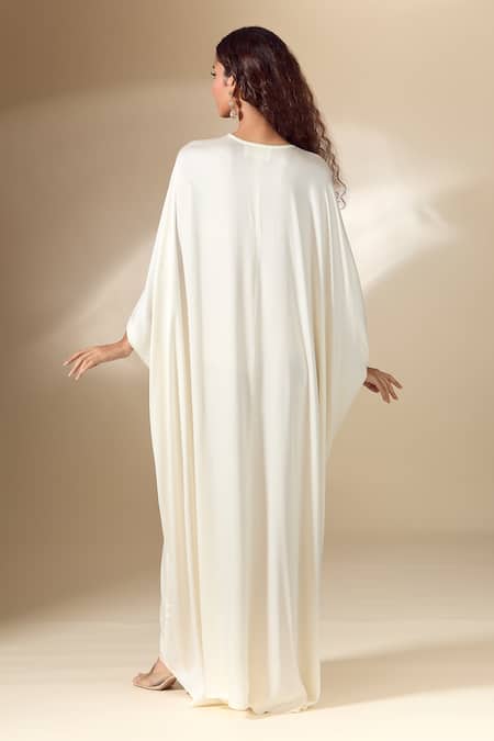 Ranian Beaded Patch Work Gathered Front Kaftan 