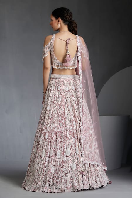 Chaashni By Maansi And Ketan Floral Embroidered Lehenga Blouse Set 