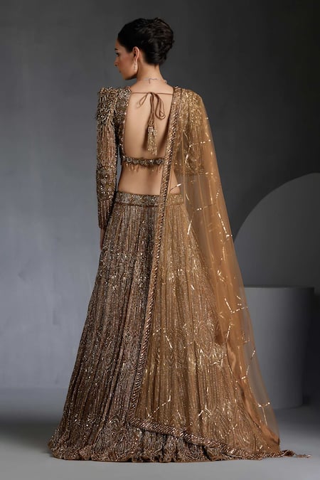 Chaashni By Maansi And Ketan Zircons Embroidered Lehenga Set 