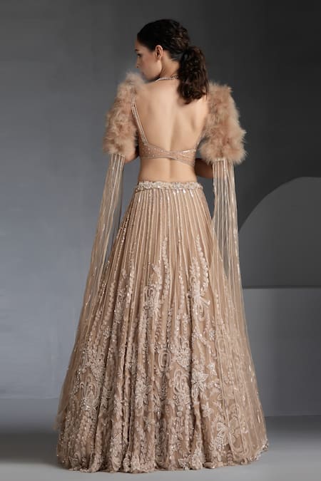 Chaashni By Maansi And Ketan Floral Vine Sequin Embellished Lehenga With Blouse 