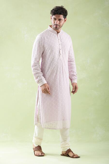 Arihant Rai Sinha Purple Georgette, Cotton Sequins, Embroidery Kurta And Churidar Set at Aza Fashions Arihant Rai Sinha_Purple Georgette, Cotton Sequins, Embroidery Kurta And Churidar Set _at_Aza_Fashions