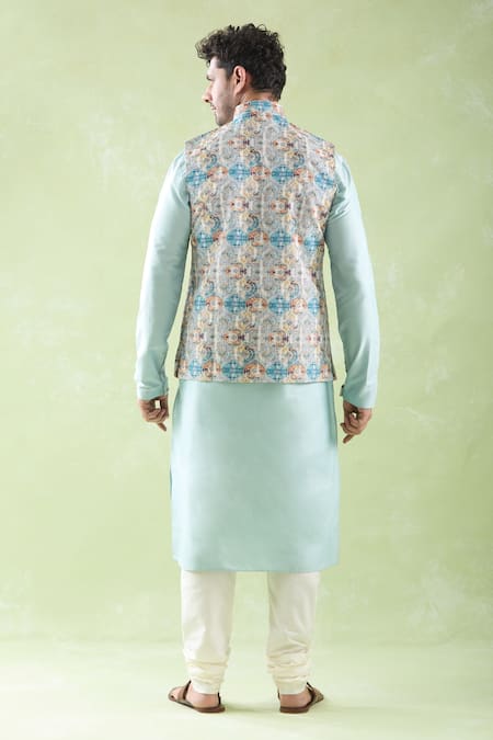 Arihant Rai Sinha Multicolor Printed Bundi Kurta Set 