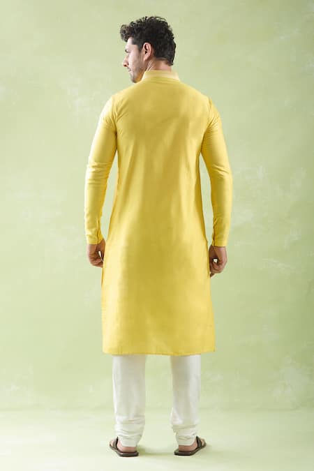 Arihant Rai Sinha Mirror Embroidered Placket Kurta & Churidar Set