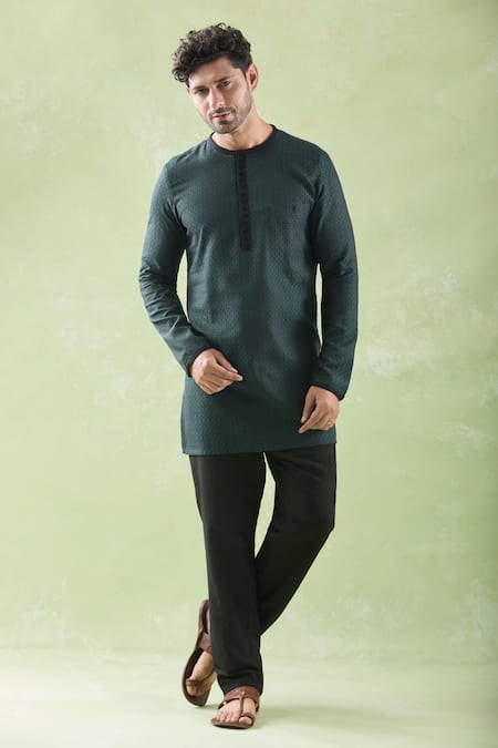 Arihant Rai Sinha Cotton Linen Kurta & Pyjama Set 