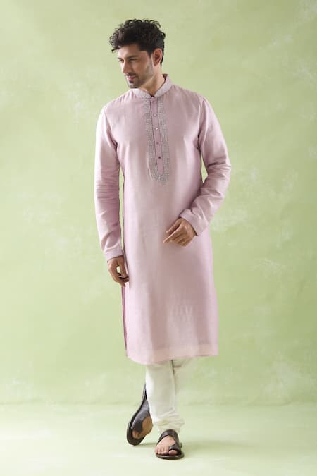 Arihant Rai Sinha Placket Embroidered Kurta & Churidar Set 