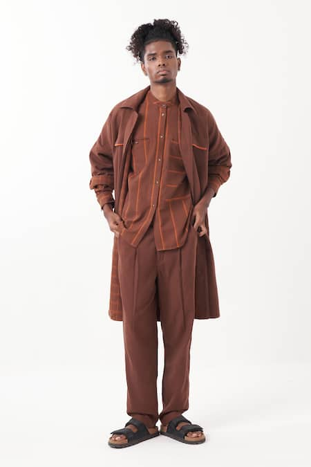 THREE Solid Reversible Jacket Pant Set 