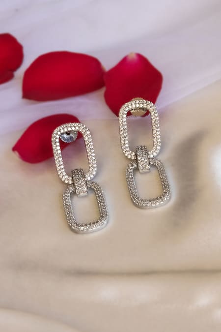 Nepra By Neha Goel Zirconia Studded Earrings 