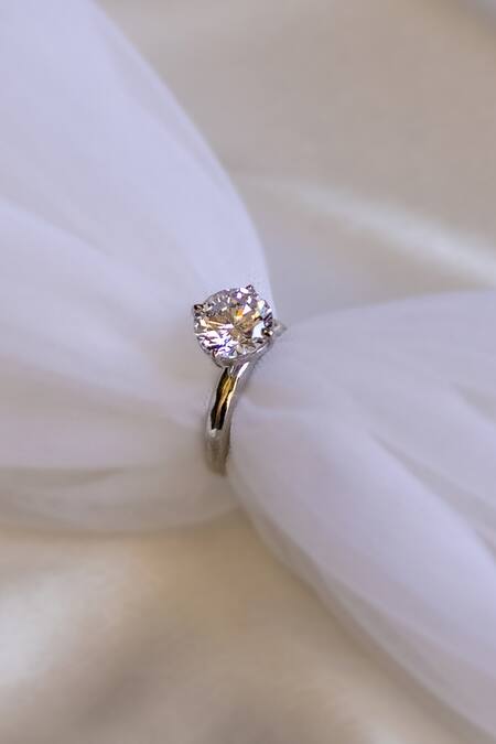 Shop Nepra By Neha Goel White Zari Zirconia Embellished Ring at Aza Fashions Shop_Nepra By Neha Goel_White Zari Zirconia Embellished Ring_at_Aza_Fashions