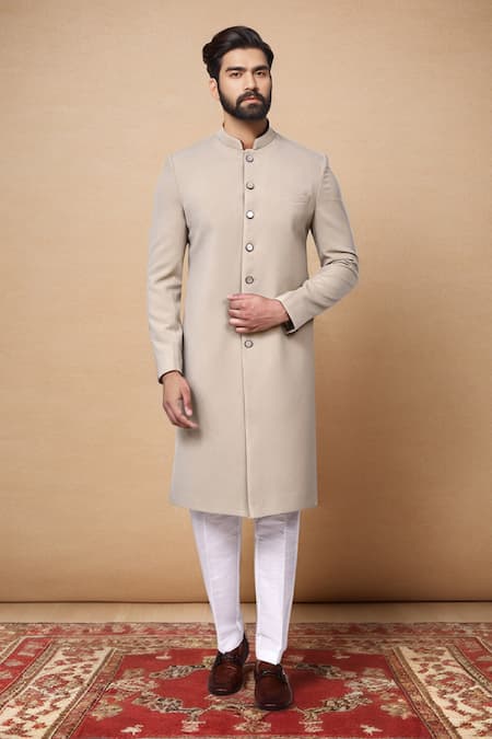 Aryavir Malhotra Solid Bandhgala & Pant Set 