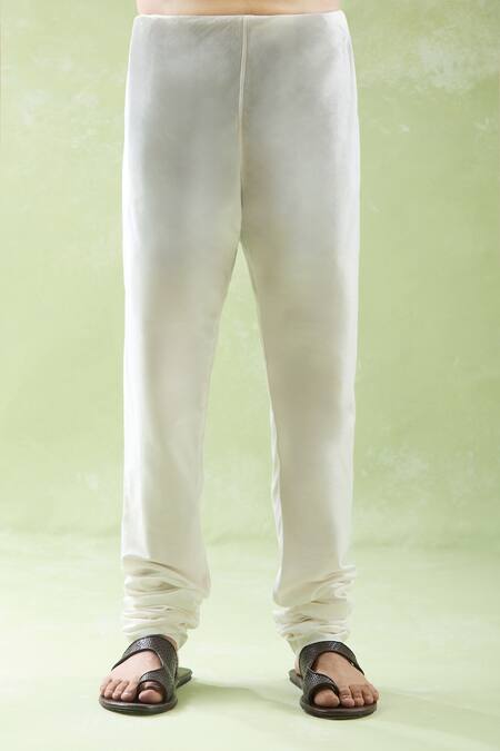 Buy_Arihant Rai Sinha_Purple Brocade, Cotton Embroidery Placket Kurta And Churidar Set 