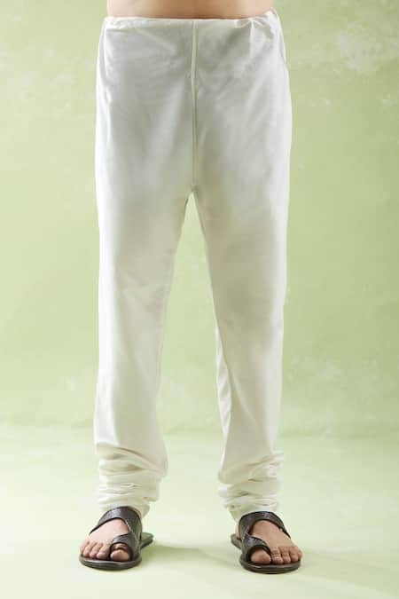 Buy_Arihant Rai Sinha_Multi Color Chanderi Silk, Cotton Embroidery Printed Kurta And Churidar Set