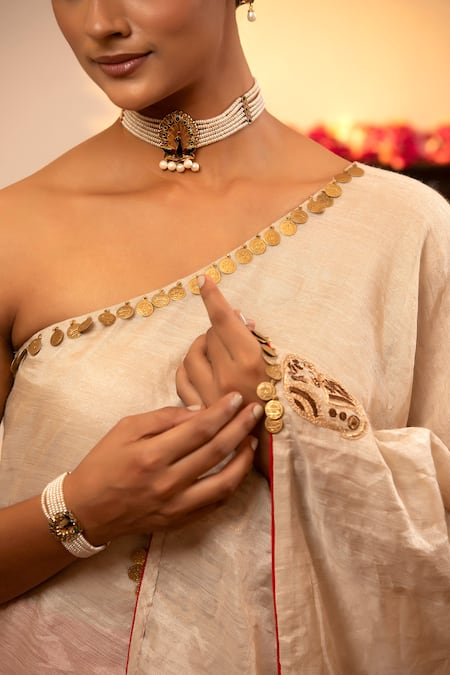 Shop Eeda Silver Mohair, Silk Metallic One Shoulder Neckline Embroidered Kurta And Pant Set Online at Aza Fashions Shop_Eeda_Silver Mohair, Silk Metallic One Shoulder Neckline Embroidered Kurta And Pant Set _Online_at_Aza_Fashions