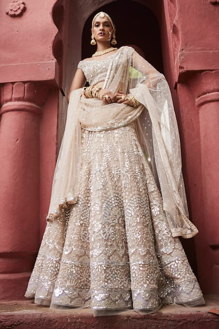 Reynu Taandon Elegant Sequin Embroidered Lehenga Set 