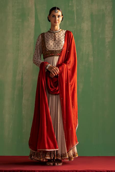 Studio Bagechaa Charvi Embroidered Anarkali With Dupatta 