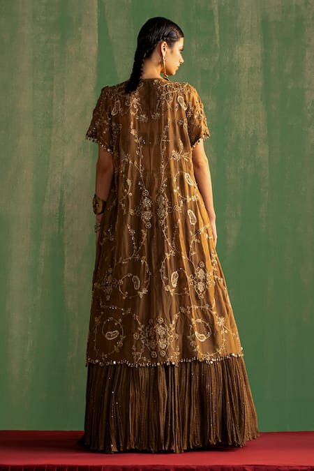 Studio Bagechaa Devika Embroidered Jacket With Lehenga Set 