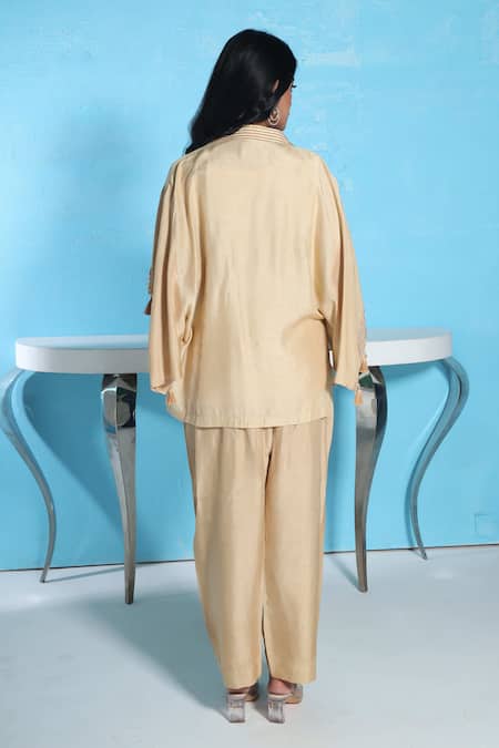 Sunita Nagi Rose Embroidered Jacket & Pant Set 