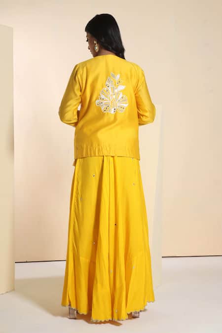 Sunita Nagi Mirror Embroidered Jacket & Sharara Set 