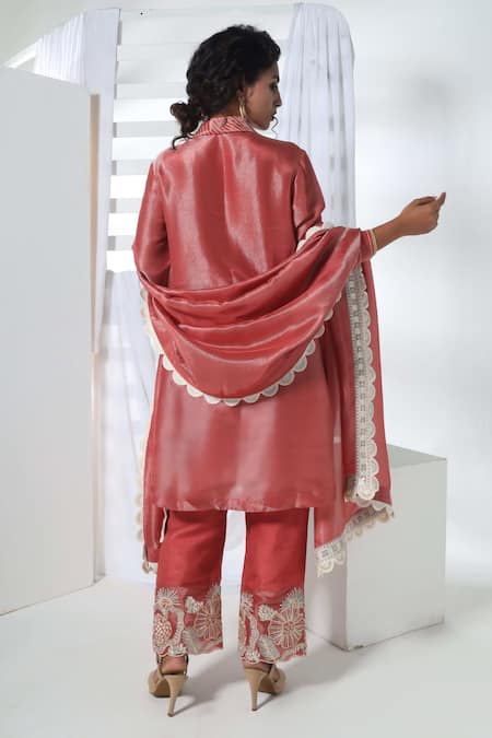 Sunita Nagi Floral Embroidered Kurta Pant Set 