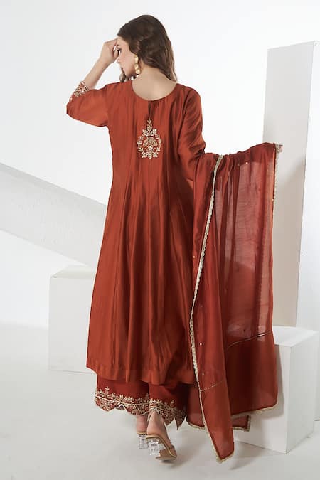 Sunita Nagi Floral Embroidered Anarkali Set 