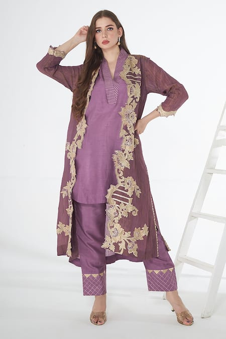 Sunita Nagi Front Open Jacket With Kurta Set 