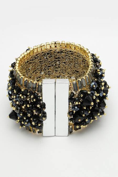 Buy Bijoux By Priya Chandna Black Crystals Midnight Bracelet Buy_Bijoux By Priya Chandna_Black Crystals Midnight Bracelet