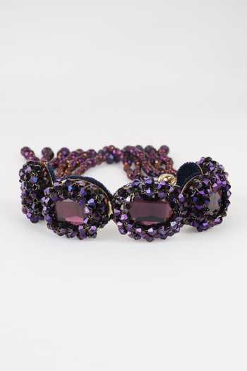 Buy_Bijoux By Priya Chandna_Purple Crystals, Beads Amethyst Bracelet _Online_at_Aza_Fashions