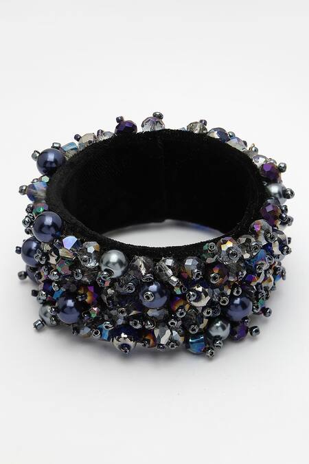 Buy_Bijoux By Priya Chandna_Purple Crystals, Glitter Midnight Sparkle Bracelet 
