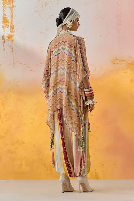 Aseem Kapoor Veni Chevron Print Jacket & Trouser Set 