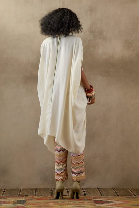 Aseem Kapoor Tribal Embroidered Yoke Tunic With Trouser 