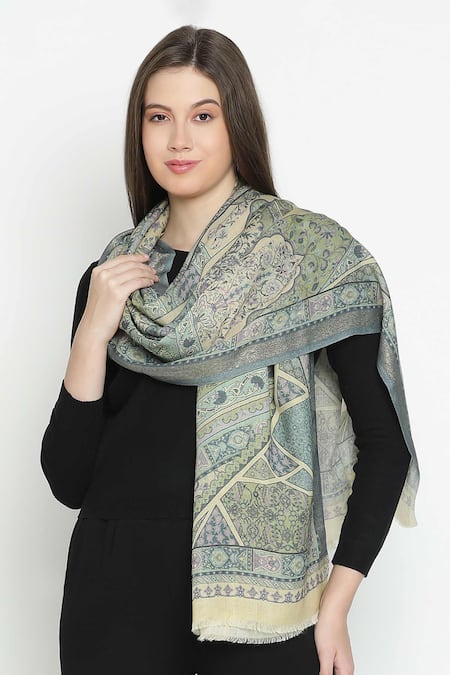 SHINGORA Geometric Print Bicolour Stole-Set of 2 