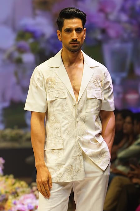 Rahul Singh Thread Embroidered Shirt & Pant Set 