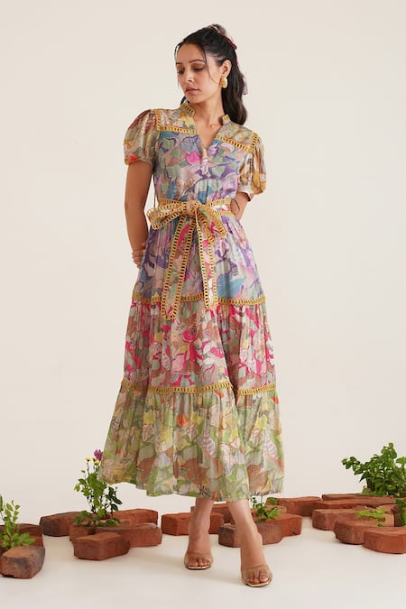 Sunandini Florence Printed Tiered Dress 