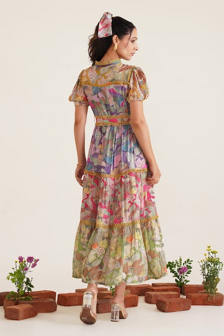 Sunandini Florence Printed Tiered Dress 