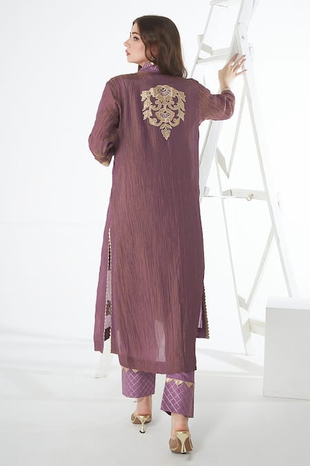 Sunita Nagi Front Open Jacket With Kurta Set 
