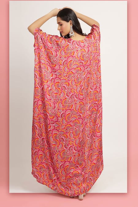 Bha Sha Aaradhya Mirror Embroidered Kaftan Style Cape & Lehenga Set 