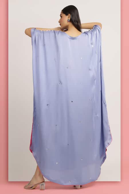 Bha Sha Gayatri Mirror Embroidered Side Slit Kaftan 