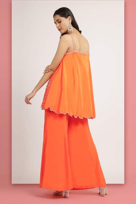 Bha Sha Hridiya Sequin Embroidered Flared Tunic With Pant 